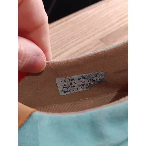 RARE Cinderella Women's Casual Slip-On Shoes - Teal and Orange - Picture 11 of 12